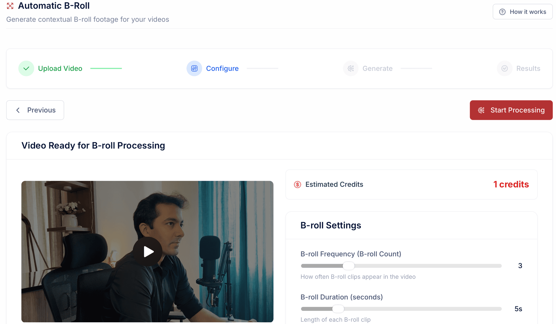 Brollpage-screenshot in config section