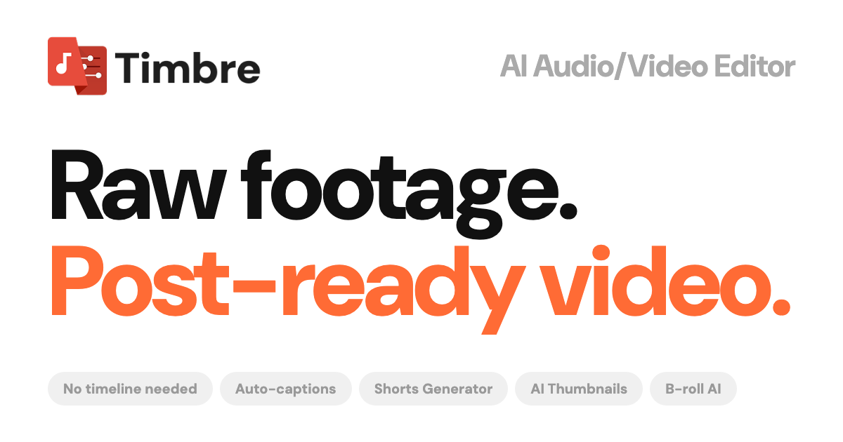 Timbre product screenshot
